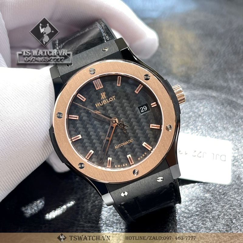 Hublot Classic Fusion Ceramic King Gold 42mm Chế Tác Vàng Khối 18k Rep 1 1